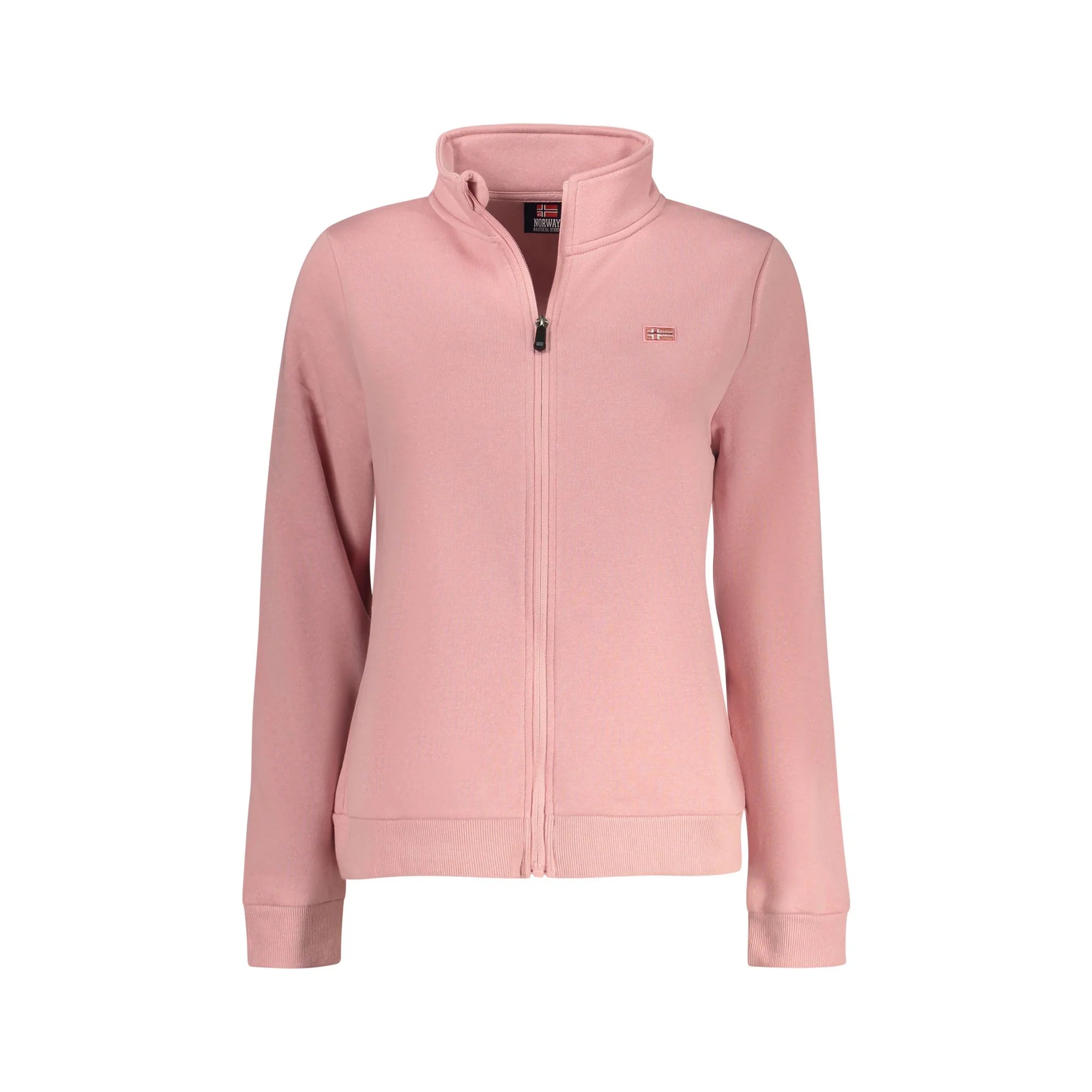Norway 1963 Felpa Donna Rosa Zip Felpata Applicazione Logo Felpe - foto prodotto